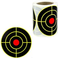 100/200 Pcs Shooting Targets Stickers Self Adhesive Splatter Targets Fluorescent Yellow Impact Paper for Shooting Training