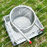 Wood Fire Hot Tub Coil Wholesale Custom Length Stainless Steel Coil for Reservoir, Quick Heating Camping Heater