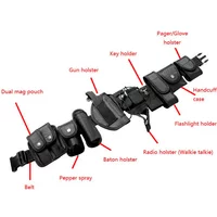 10pcs Police Tactical Trimmings Security Belts Military Training Safety Guard Belt Utility Duty Waist Support Warbelt Equipment