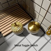 High Quality Retro Ceramic Round Metal Lever Toggle Switch 1 Gang 1 Way 2 Way Vintage Porcelain Control Wall Light Switch