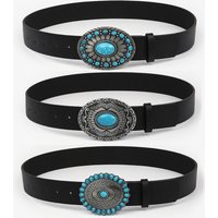Deepeel-Ceinture style ethnique rétro pour femme, large environnement, boucles saphir de luxe, décor en relief, ceinture pour robe et pantalon, 3.8x110cm, nouveau