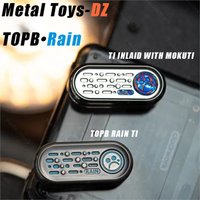 Metal Toys Dz Topb Rain Titanium With Mokuti Four Materials Peek Paragraph Plate Hand Fidget Anti Stress Toy Cool Gadget