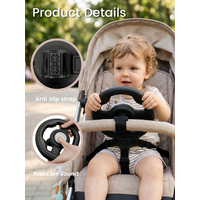 Universal Pretend Steering Wheel for Strollers & Carts - Detachable, Fun Driving Attachment