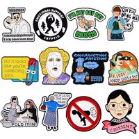 Funny People Enamel Pin Quotation Brooches For Women Lapel Pins Badge on Backpack Costume Accessories Fashion Jewelry Gifts
