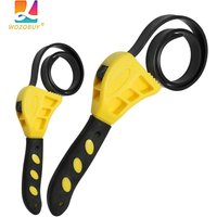 WOZOBUY Universal Rubber Strap Adjustable Wrench,Jar Opener Pipe Multifunctional Wrench Tools for Mechanics Plumbers