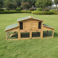 sf-SDR014 Solid Wood Print Rabbit Hutch & Guinea Pig Cage Indoor Outdoor Pet House for Small Animals*