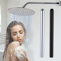 Universal Shower Extension Arm Durable Stainless Steel 30cm Round Shower Extension Rod Shower Pipe Bathroom Accessories 1PC