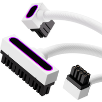 AIJS【ARGB PC Cable Kit】24PIN Extension Cable*1+8PIN GPU-Clip-A Cable*1+8PIN CPU Extension Cable*1