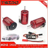 Mini 1410 V2 Brushless Motor w/ 20A ESC Combo Set for 1/24 1/28 RC Car Kyosho Mr03 Pro Atomic DRZ Wltoys Scx24 Kyosho K969 K989