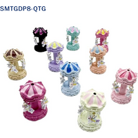 Hot 1Pc Carousel Alloy DIY Jewelry Accessories Creative Fantasy Christmas Holiday Decor Carousel Ferris Wheel Ornaments Keychain