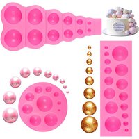 3D Pearl Fondant Mold Half Ball Chocolate Silicone Mould Semi Sphere Cake Decorating Tool Kitchen Baking Accessories Cupcake