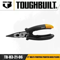 TOUGHBUILT 6-inch multifunctional pointed nose pliers, compact and practical, made of high carbon steel material TB-H3-21-06