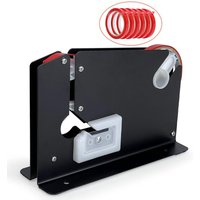 1-pack black metal tape cutter - comes with 6 rolls of tape, suitable for quick sealing of fruit and vegetable packaging.