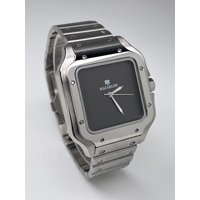 2026 38mm Square Men Automatic Watch, Blank Dial Without Date & Logo, Stainless Steel Strap, Equipped with Chinese NH35 Movement