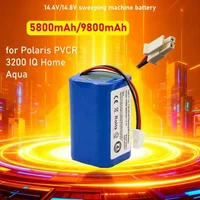 ️14.4V/14.8V 9800mAh Li-Ion battery for Polaris PVCR 3200 IQ Home Aqua Bagotte BG800 KyvolE31 Coredy R750 BG800 Vacuum Cleaner