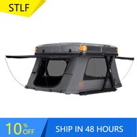 YTYIN SAN HIMA Remote Control Automatic Quick Setup Aluminum Hard Shell Rooftop Tent Camping Car Roof Tent With Led Light Bar