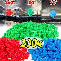 20/200Pcs Micro Lawn Water Spray Misting Nozzle 90/180/360 Corner Sprinkler Garden Plant Atomizing Irrigation Mini Sprinklers