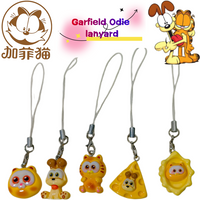 Garfield Odie Lanyard Keychain High-Quality Cartoon Figurine Creative Car and Backpack Pendant Birthday Gift for Men and Women