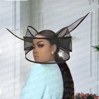 Wedding Hat Elegant Women Fascinator Party Derby Pillbox Cap Black Fascinator Hats Church Ladies Headwear Wedding Chapeau Cap