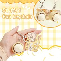 Mini Creative Steamed Bun Keychain Pendant Backpack DIY Accessories Stress Reduction Pendant Keychain Decoration DIY Accessories
