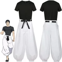 Anime Fushiguro Toji Satoru Gojo Cosplay Costume Jujutsu JJK Manga T-shirt Pants Rose Net Halloween Christmas