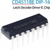 10PCS CD4511BE DIP-16 4511 Latch Decoder Driver IC Chip CD4511 DIP16