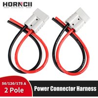Fil de charge de batterie avec câble en silicone, connecteur à 2 broches CC, prise 8,5, connexion d'alimentation SFP, 50A, 120A, 175A, 350A, 600V