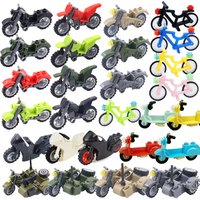 AliExpress BRICKPANDA MOC Military Building Blocks Motorcycle Off-road Bike Electric Mini Mountain Bicycles Figure Toy Educational Gift DIY Brick A034