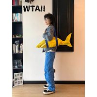 Bag Women Shark Shape 20026 Spring Summer Nylon Fashion Street Style High-Capacity Shoulder Bag Handbag Unisex