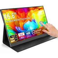 15.6" FHD 1080P IPS Touch Portable Monitor 60Hz HDR FreeSync with Speaker & Leather Case