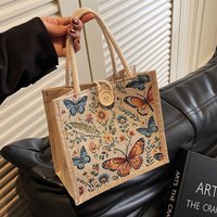 Lunch Box Bento Bag for Women 2026 New Trendy Fashion Outing Handbag for Women Ins Handmade Storage Linen Bag