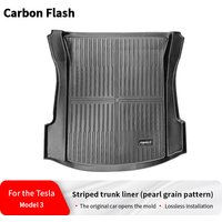 Suitable for Tesla 2021-2023 Model 3 striped trunk cushion upper layer