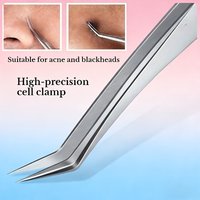 1/2/3pcs Professional Stainless Steel Tweezer Set Blackhead Removal Tool for Facial Blemish Cleansing,Precision Pimple Extractor