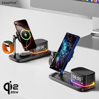 Super Fast QI2.2 25W Magnetic Wireless Charger Station For Galaxy S25/S26 iPhone 17 16 Pro Max Apple& Galaxy Watch Airpods Buds