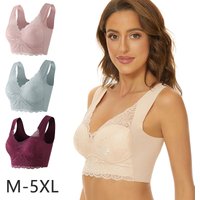 Bras For Women Underwear Plus Size Bra M-5XL Wire Free Brassiere Summer Wireless Bralette Push Up Sexy Lace Bra With Padding