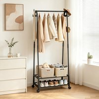 Multifunctional Multi-Layer Metal Coat Rack with Hooks—Clothing Rack, Clothing Storage, Suitable for Home, Office, Dressing Room, Bedroom, Living Room, Hallway—Coat, Hat, Scarf, Bag, Shoe Rack,