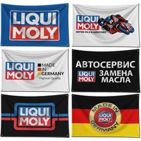 3x5 Ft Liquis M-Moly Oil Flag Polyester Digital Printing Banner for Garage Wall Art Out Door Decoration With Brass Grommets