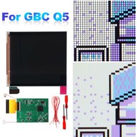 HISPEEDIDO for GBC IPS Q5 LCD Screen Backlight Retro Pixel high Brightness Kits 15% larger than the original For Game Boy Color