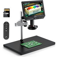 TOMLOV 4K HDMI Digitalmikroskop HDMI 2000X TM4K Max 10,1 Zoll Elektronik-Löt-Mikroskop 52MP USB-Mikroskop für Münzen mit Vergrößerung