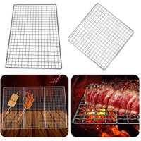 Square Reusable Grill Racks Grill Racks Roast Grate Cooking Barbecue BBQ Cooking Net For Kitchen Cooking Supplies Picnic Tools