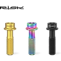AliExpress NONE RISK Titanium bicycle seatpost clamp bolt M5x18 Mountain Road bicycle Seat Clamp Screw fixing Screws stem bolt Cycling parts