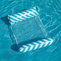 Foldable Inflatable Water Floating Bed Wear-resistant PVC Pool Backrest Float Water Play Leisure Supplies
