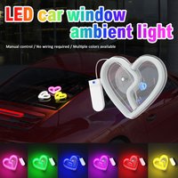 LED car window lights, Luminous heart-shaped ambient light,interior decoration lights, car interior lighting,lumière d'ambiance