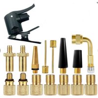 AliExpress NONE 8/16pcs Bicycle Valve Adapter Set Multi Valve Pump Head with Schrader Clip for SVAVDV Tire Valves Universal Inflation Accessory