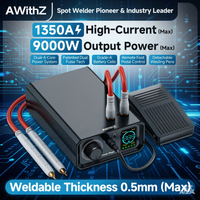 Awithz UK1 Hochleistungs-9000W Tragbare Punktschweißmaschine | 1350A Einstellbarer Strom, Fußpedalsteuerung für 18650 Lithium-Batterie | Sicherer, vielseitig einsetzbarer DIY-Schweißer