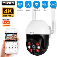 Fuers 8MP 4K IP-Kamera für Außenbereich, Heimsicherheit mit Auto-Tracking, KI-Menschenerkennung, WLAN-Überwachungskamera, Kompatibel mit Tuya Smart