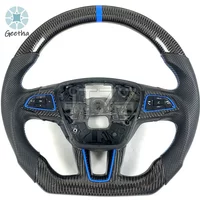 Customized for Ford Focus MK3 ST RS2015 2016 2017 2019 Carbon Fiber Perforated Leather Style Steering Wheel