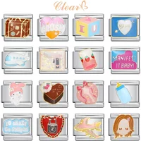 Original Children Cute Toys Colourful Italian Charm Links Fit 9mm Stainless Steel Bracelet Fashion Jewelry DIY Making Gifts