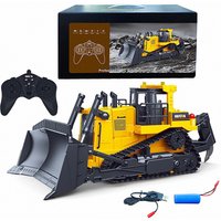 Huina 1:16 1554 11 Channels Remote Control Bulldozer Heavy Duty Bulldozer RC Vehicle Electric Toy Gifts For Adults