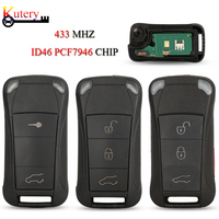 jingyuqin Folding Remote Smart Car Key For Porsche GTS Cayenne 2/3/4 Buttons 315/433Mhz ID46 PCF7946 Chip Half-Smart